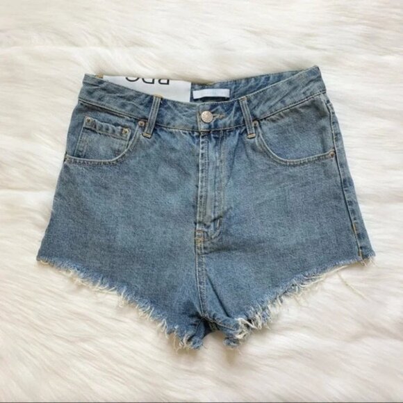 Urban Outfitters BDG Jean Shorts Jorts Distressed High Waist Cut off Denim Small - Picture 5 of 16
